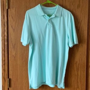 American Eagle Aqua Super Soft Standard Fit Polo Shirt Size L NWT